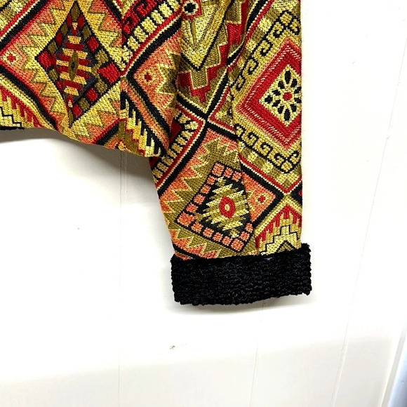 Vintage Silverado Tapestry Jacket Native American Print Made in USA - Picture 3 of 11